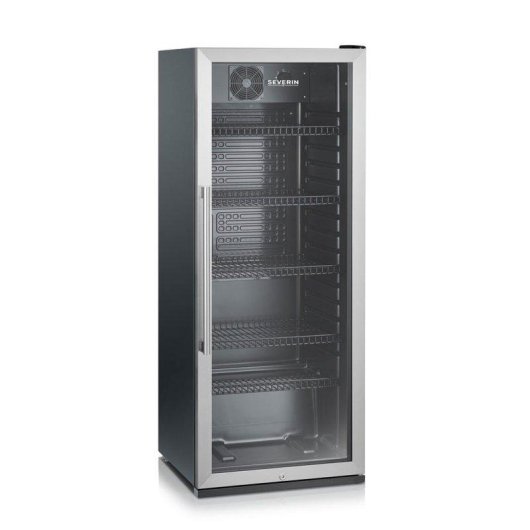Refrigerador Severin FKS 8841 para bebidas 241L puerta cristal LED negro