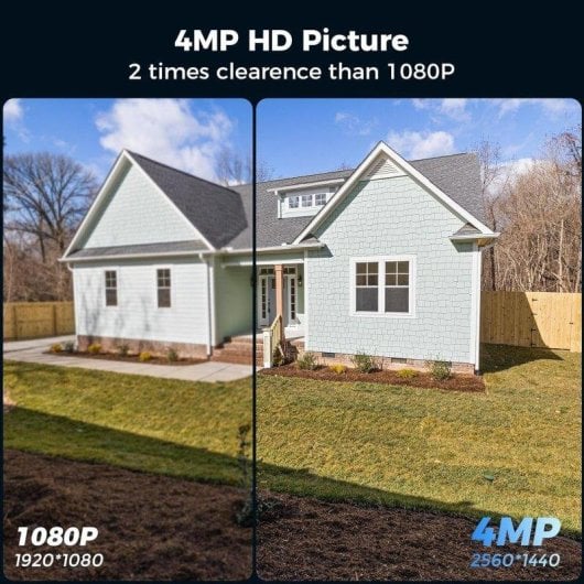 Videocamere di sorveglianza OVO 4MP 2K Visione Notturna Esterna IA Allarme Pannello Solare Audio Bidirezionale