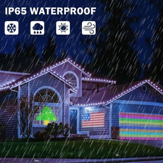 Rideau lumineux intelligent OVO DIY 400 LED RGB contrôle application