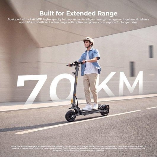 Monopattino elettrico Ausom K30 48V Autonomia 70km Freni a disco Grigio