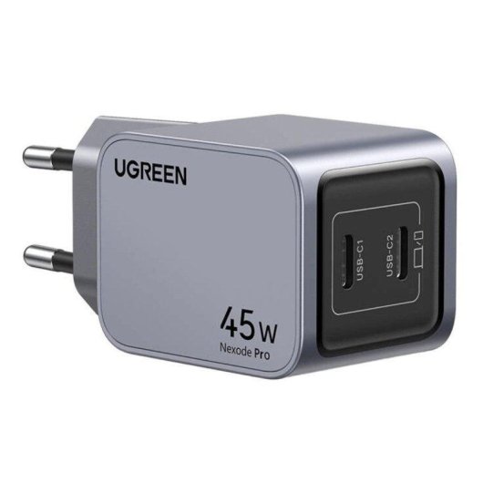 Chargeur Ugreen Nexode Pro 45W 2x USB-C Gris
