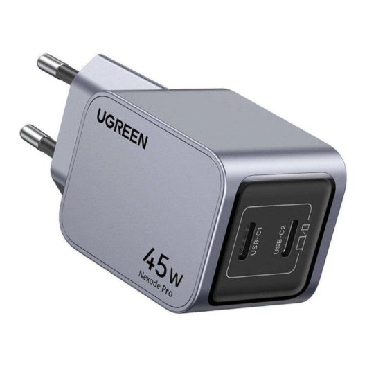 Chargeur Ugreen Nexode Pro 45W 2x USB-C Gris