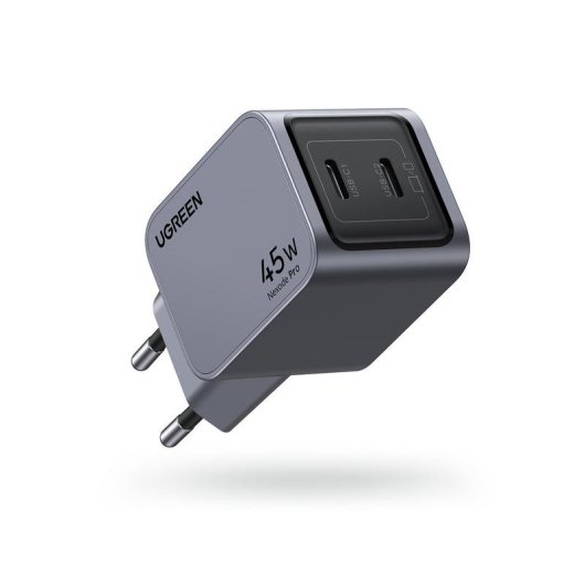 Chargeur Ugreen Nexode Pro 45W 2x USB-C Gris