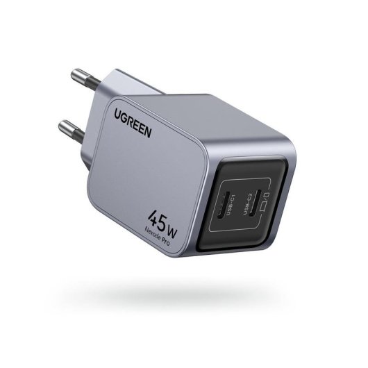 Chargeur Ugreen Nexode Pro 45W 2x USB-C Gris