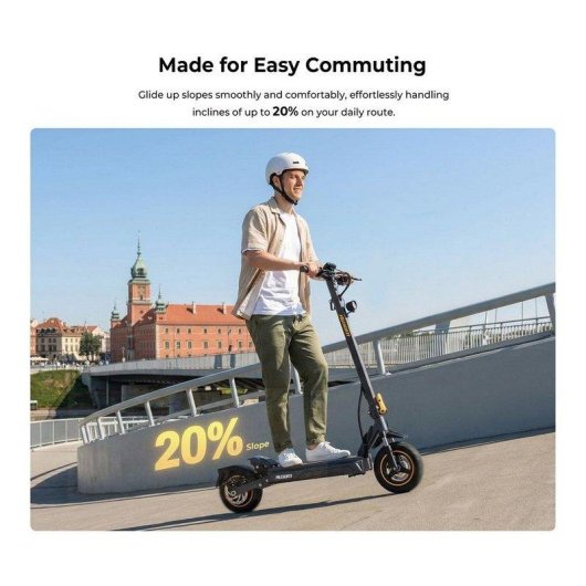 Patinete eléctrico Ausom K20 48V 13,5Ah Autonomía 70km Suspensión Luz Gris oscuro