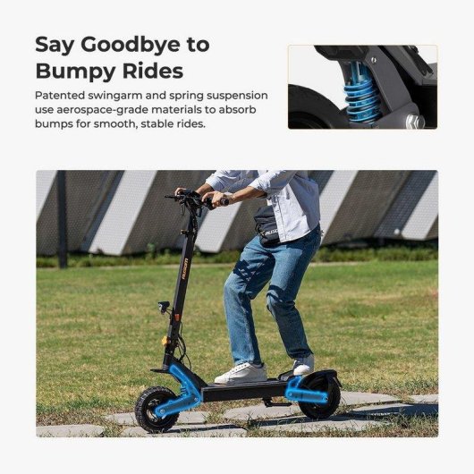 Patinete électrique Ausom L1 ABE 500W Autonomie 90km Suspension 10" Gris