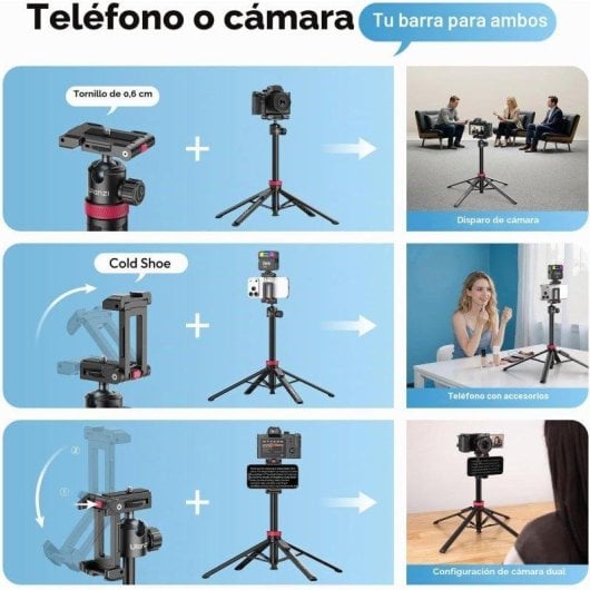 Supporto selfie treppiede e montaggio 3 in 1 Ulanzi MT-44 B Bluetooth