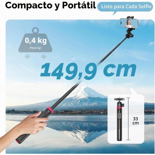 Supporto selfie treppiede e montaggio 3 in 1 Ulanzi MT-44 B Bluetooth
