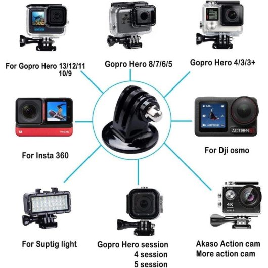 Adaptador Ulanzi 0605 para câmara de ação GoPro Pack 3 peças 1/4"
