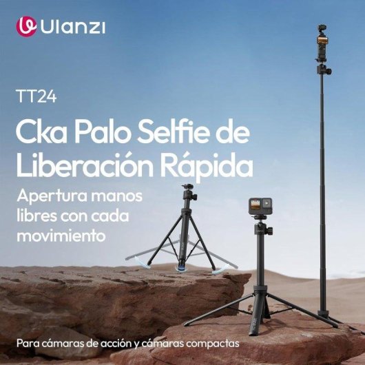 Trípode Selfie Ulanzi TT24 2 en 1 con Apertura Automática y Sistema CKA