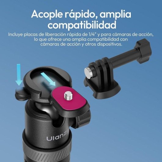 Trípode Selfie Ulanzi TT24 2 en 1 con Apertura Automática y Sistema CKA