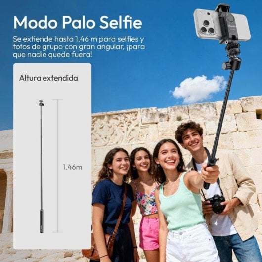 Trípode Selfie Ulanzi TT24 2 en 1 con Apertura Automática y Sistema CKA