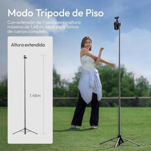 Trípode Selfie Ulanzi TT24 2 en 1 Sistema CKA para DJI Pocket, DJI Osmo Action, GoPro, Insta360