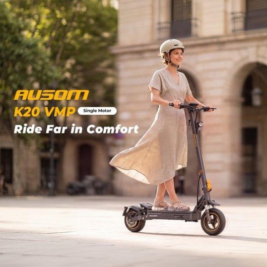 Patinete elétrico Ausom K20 VMP 48V 70km Autonomia Travões disco Cinzento