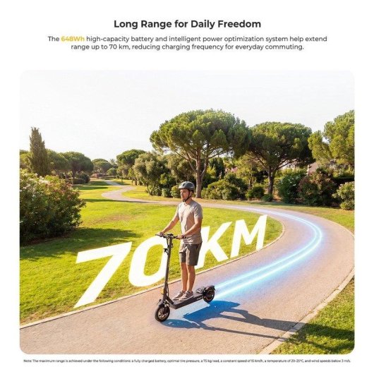 Patinete elétrico Ausom K20 VMP 48V 70km Autonomia Travões disco Cinzento