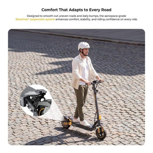 Patinete elétrico Ausom K20 VMP 48V 70km Autonomia Travões disco Cinzento