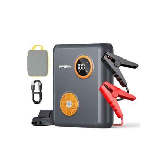 Arrancador de coche AFERIY 2000A batería iones sodio 27500mAh PD60W linterna LED