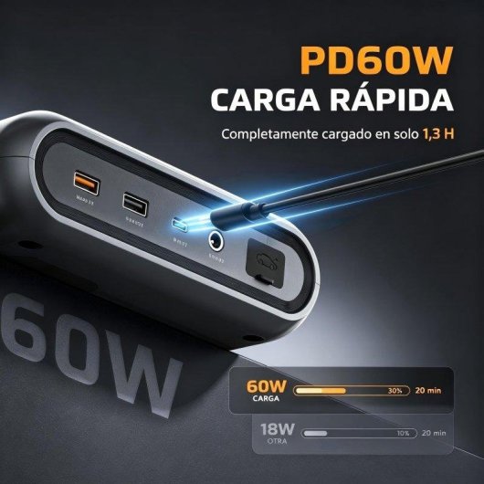 Arrancador de coche AFERIY 2000A batería iones sodio 27500mAh PD60W linterna LED
