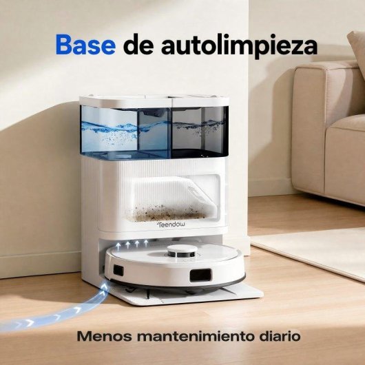 Aspirateur Robot Teendow avec Vidage Automatique Navigation LDS 10.000 Pa