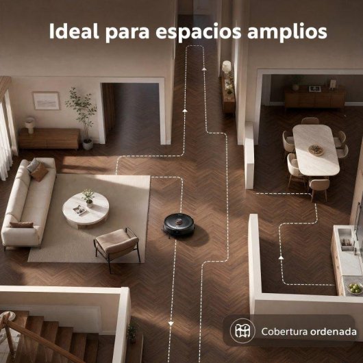 Aspirador Robô com Mopa Teendow 4500 Pa Navegação LiDAR 360° 140 Min