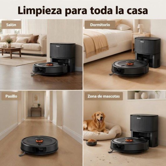 Aspirador Robô com Mopa Teendow 4500 Pa Navegação LiDAR 360° 140 Min