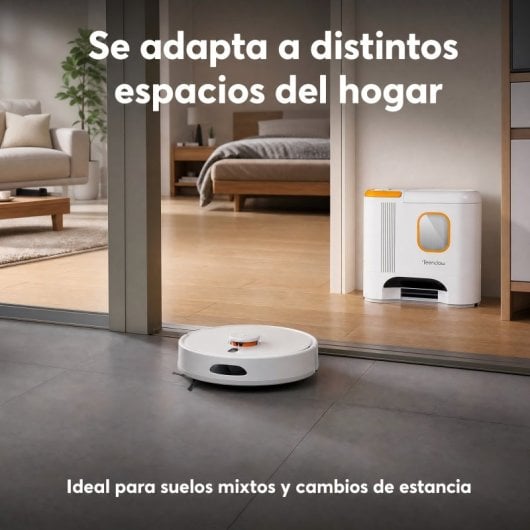 Robot Aspirador Teendow 6000 Pa con Autovaciado Navegación LDS Wifi Control por Voz