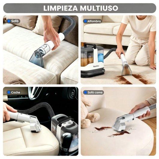 Aspiradora de Tapicerías Teendow 450W 13KPa 1000ml/550ml Cepillo Pequeño