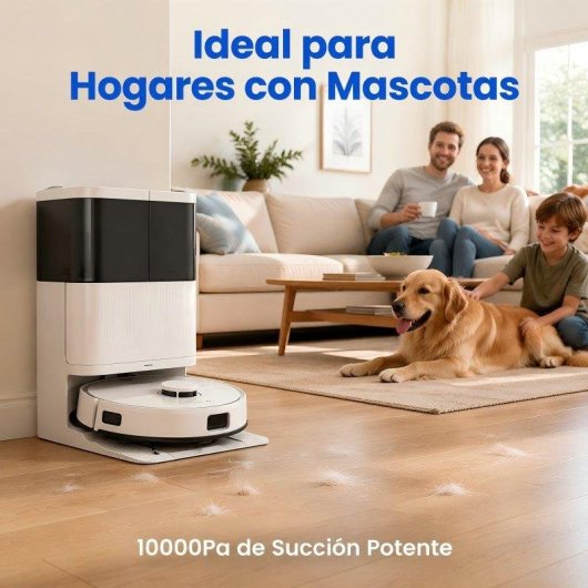 Aspirador Robô com Mopa Teendow D63s Ultra Com Esvaziamento Automático Navegação LDS 10.000 Pa