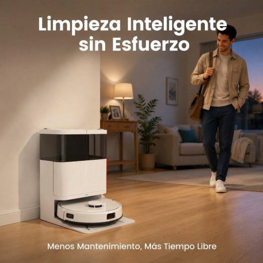 Aspirador Robô com Mopa Teendow D63s Ultra Com Esvaziamento Automático Navegação LDS 10.000 Pa