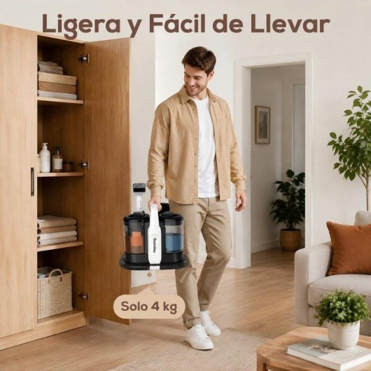 Aspiradora de Tapicerías Teendow C5 450W 11000 PA Doble Depósito Ligera 4 kg