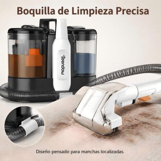Aspiradora de Tapicerías Teendow C5 450W 11000 PA Doble Depósito Ligera 4 kg