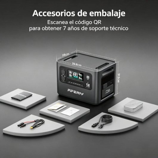 Stazione di energia AFERIY 2800W 2048Wh 13 porte Batteria LiFePO4 Ricarica solare