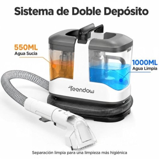 Aspirador de Estofos Teendow 450W 13000PA Duplo Depósito 1000ml+550ml