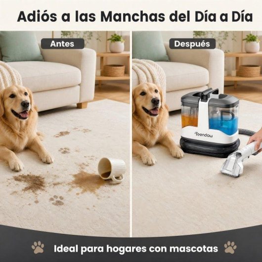 Aspirador de Estofos Teendow 450W 13000PA Duplo Depósito 1000ml+550ml