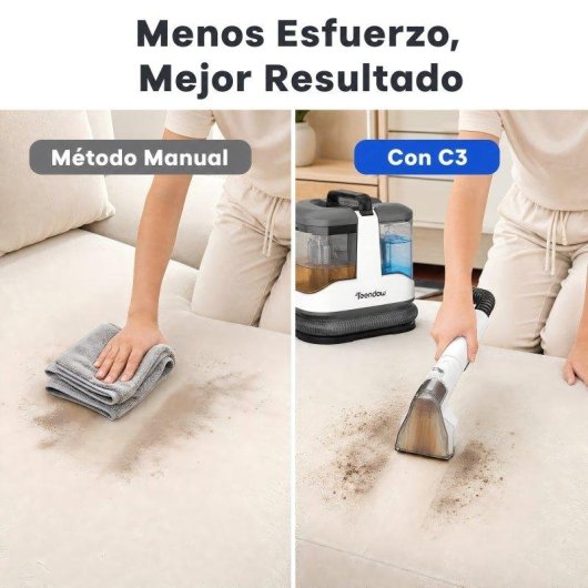 Aspirador de Estofos Teendow 450W 13000PA Duplo Depósito 1000ml+550ml