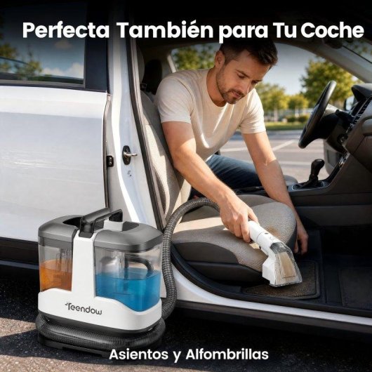 Aspirador de Estofos Teendow 450W 13000PA Duplo Depósito 1000ml+550ml