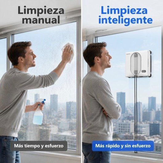 Robot nettoyeur vitres Teendow 5500Pa Intell Assist Voix