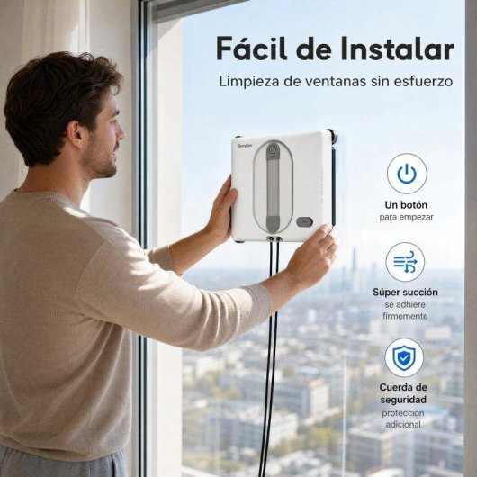 Robot nettoyeur vitres Teendow 5500Pa Intell Assist Voix