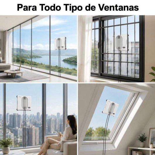 Robot nettoyeur vitres Teendow 5500Pa Intell Assist Voix