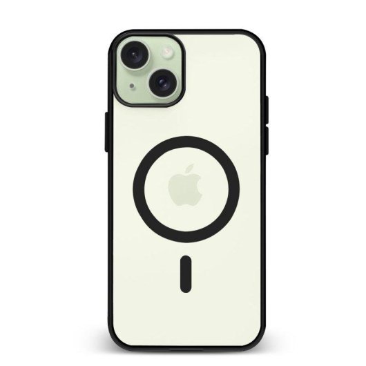 Custodia ibrida antishock Dam Electronics silicone PVC trasparente per iPhone 15 Plus