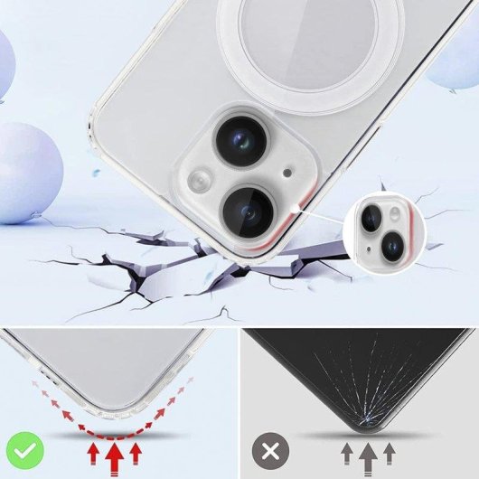 Coque transparente antichoc Dam Electronics en thermoplastique pour iPhone 14 Plus