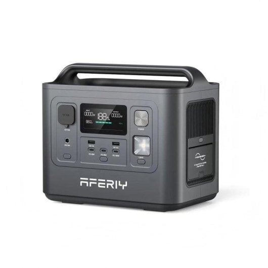 Energie-Station AFERIY 512Wh 8 Anschlüsse AC, USB LiFePO4 Batterie LCD-Display Schnellladung