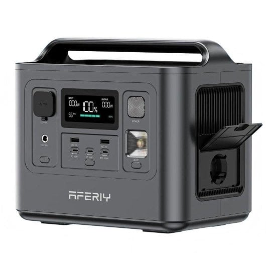 Energie-Station AFERIY 512Wh 8 Anschlüsse AC, USB LiFePO4 Batterie LCD-Display Schnellladung
