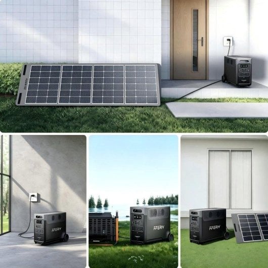 Energie-Station AFERIY 512Wh 8 Anschlüsse AC, USB LiFePO4 Batterie LCD-Display Schnellladung