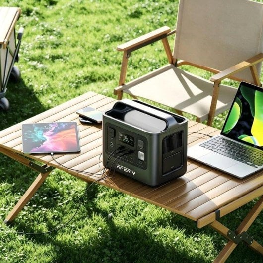 Energie-Station AFERIY 512Wh 8 Anschlüsse AC, USB LiFePO4 Batterie LCD-Display Schnellladung