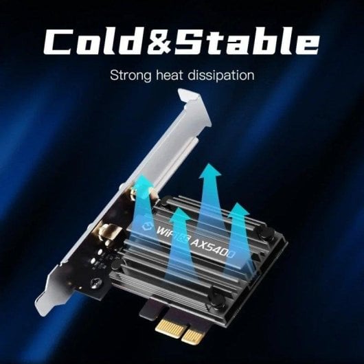 Placa Rede OVO MT7922 PCIe 5400 Mbps Wi-Fi 6E Tribanda Bluetooth 5.3