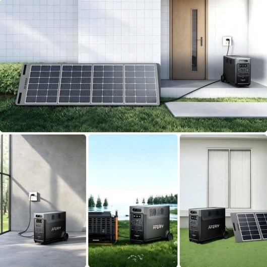 Estación de energía AFERIY 3840Wh 3600W 13 puertos LiFePO4 BMS App UPS