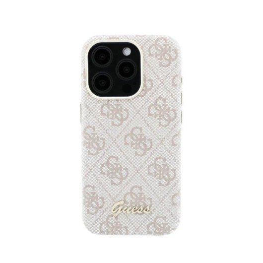 Funda pour mobile Guess Polipiel Rose Compatible MagSafe iPhone 15 Pro