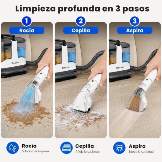 Aspirador de Estofos Teendow 450W 13KPa Para Interior de Carro