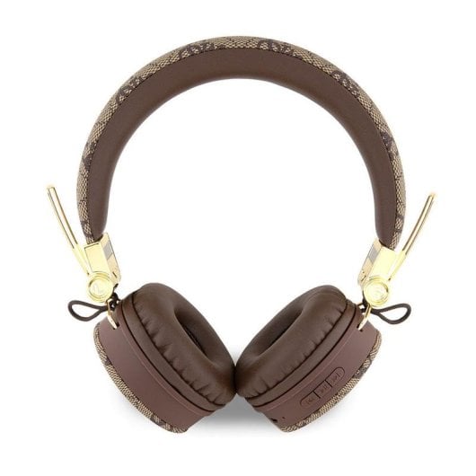 Auriculares Guess Bluetooth sem fios Logo 4G clássico castanho
